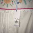 Southern Tide  Dress White Seersucker Embroidered Dress Sz 4 NWT Floral Fringe Photo 5