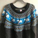 Holiday Time Holiday Sweater!  Polar Bear Sparkle Thread Fairisle Sweater 1X EUC Photo 2