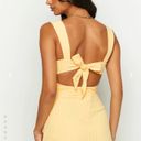 Beginning Boutique Taylor Yellow Tie Back Mini Dress Photo 2