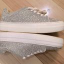 Betsey Johnson Suton Silver Rhinestone Platform Sneakers size 7.5 Photo 5