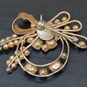 GF Vintage STAR-ART 1/20 12K  Art Deco Pink Flower Rhinestones Pendant Brooch Photo 6