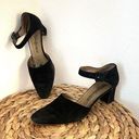 Saint Laurent Yves  shoes YSL black Suede Ankle Strap D'Orsay Heels Pumps Photo 0