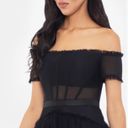 Betsy and Adam Corset Tulle Off the Shoulder Mini Dress- NEVER WORN! Photo 1