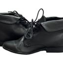 London Fog  Clora Black Faux Leather Foldover Lace Up Ankle Boots Size 7 NWOB Photo 8