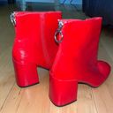 Red Booties Size 7 Photo 0