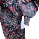 Daisy Cinq a Sept  Kacy Tumbled Black Pink Floral Print Dress Size 4 Photo 5
