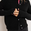 Boden USA Boden Jewel Button Fluffy Black Cardigan Photo 1