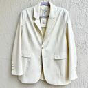 Lavish NWT Pretty  Dylan Long Sleeve Single Breasted Dad Blazer Cream Womens US 4 Photo 2