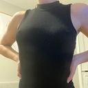 Sleeveless Turtleneck Bodysuit Black Photo 1