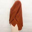 Kerisma Burnt Orange v neck high low sweater size small Photo 1