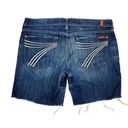 7 For All Mankind *7FAM Seven For All Mankind Dojo Denim Shorts Size 32 Dark Wash 7" Inseam Summer Photo 1