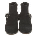 ALLSAINTS  Western Ankle Boot Black Suede SIZE 9 Bootie Buckle Chunky Designer Photo 2