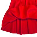 Parker  Tara Red Flared Pleated Skirt Stretch Mini Dress M Photo 11