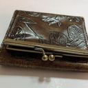 Patricia Nash  Brown Leather Floral Embossed Snap Close Wallet Photo 5