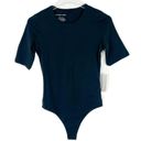 Everlane NWT  The Short-Sleeve Crew Neck Bodysuit Black Thong Cut Size Small S Photo 1