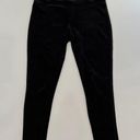 Juicy Couture  Black Velvet Mid Rise Pull On Pocket Skinny Leggings Size M Photo 0