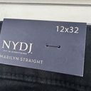 NYDJ  Not Your Daughters Jeans Women’s 12 Black Marilyn Straight Jeans New NWT Photo 2