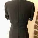 L'Agence L’AGENCE Black Sheath Dress with Keyhole and Double Slits Photo 8