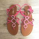 Arizona Jeans Arizona Women's Pink Embellished Sandals Sz7 Photo 1