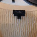 Talbots  yellow pastel pima cable knit cardigan Petite M Photo 1