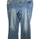 Lane Bryant  Plus Size Genius Fit Distressed Bootcut Jeans Blue Size 16 Petite Photo 0