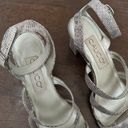 Vintage Havana Vintage calico leather snakeskin pattern strappy block heel sandal shoe Photo 2