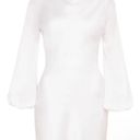 House Of CB 'Raye' Ivory Backless Draped Satin Mini Dress Photo 5