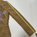 Johnny Was  Women Embroidered Tan Jacket Blazer Floral Boho Retro Y2K Size XS Photo 5