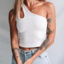 Princess Polly White Crop Tank Photo 0