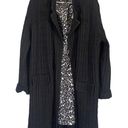 W By Worth Worth Black Cable Knit Heavy Wool Blend Long Belted Sweater Cardigan Women Sz L Photo 0