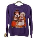 Hanes Vtg  Her Way Woman’s Purple Long Sleeve Holiday Top, Sz L Photo 0