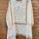 Lane Bryant  Ivory Lace Crochet Embroidered Kimono Cardigan BlousePlus Size 18/20 Photo 4