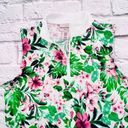 Tommy Bahama NEW  Golf Shirt Size XS White Green Pink Floral Sleeveless 1/4 Zip Photo 1