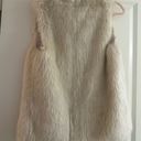 Club Monaco  VIOLET MARABOU FEATHER VEST CREAM BLUSH WOMENS S BOHO CHIC ELEGANT Photo 4