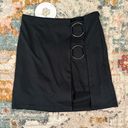 Princess Polly  black mini skort with silver rings Photo 0