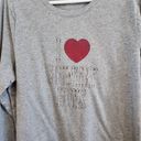 I Love Country Boys Cowboys Graphic Long Sleeve Tee Shirt Heart Gray Size Large Photo 2