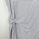 Vince  Side Tie Striped Mini T-shirt Dress Black and White Stripes Size Small Photo 5