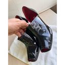 Manolo Blahnik  Black Patent Leather Peep Toe Ankle Booties Size 39 / US 9 Photo 9