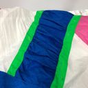 80s 90’s Nylon Zip Up Vintage Windbreaker Track Jacket Colorful Pink blue Green Size L Photo 5