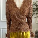 Chetta B  Gold Lace Wrap Going Out Top or Jacket in size 10 Photo 0