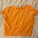 Alo Yoga Alo Terrycloth Orange Square Neck Crop Top Photo 0