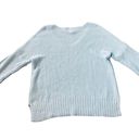 Lucky Brand  Baby Blue Demure Boho Casual Cozy Long Sleeve Open Knit Sweater Photo 2