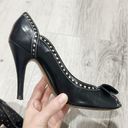 Moschino Cheap & Chic Leather Peeptoe Heels Photo 8