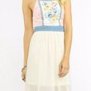 Flying Tomato Floral Embroidered Smock Back Sleeveless Dress Photo 0