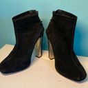 Brian Atwood  Black Suede Heeled Ankle Boots Size 7.5 Photo 0