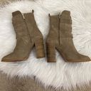 ZARA Tan Suede Fringe Heeled Boots Photo 2