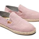 Olukai Pink Rose Sea Salt Canvas Women's Kuala Pa'a Kapa Slip On Espadrille Photo 0