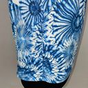 Tommy Bahama  Womens Small S Sleeveless Blue White Bohemian Print Ruched Top Photo 3