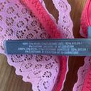 Aerie Y2K Bralette Lace Rim Bubblegum Pink Racerback Tassels Size XL Festival Photo 9