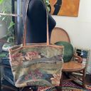 Perry Ellis Vintage 70s/80s  Portfolio Tapestry Leather Trim Shoulder Bag Purse Photo 1